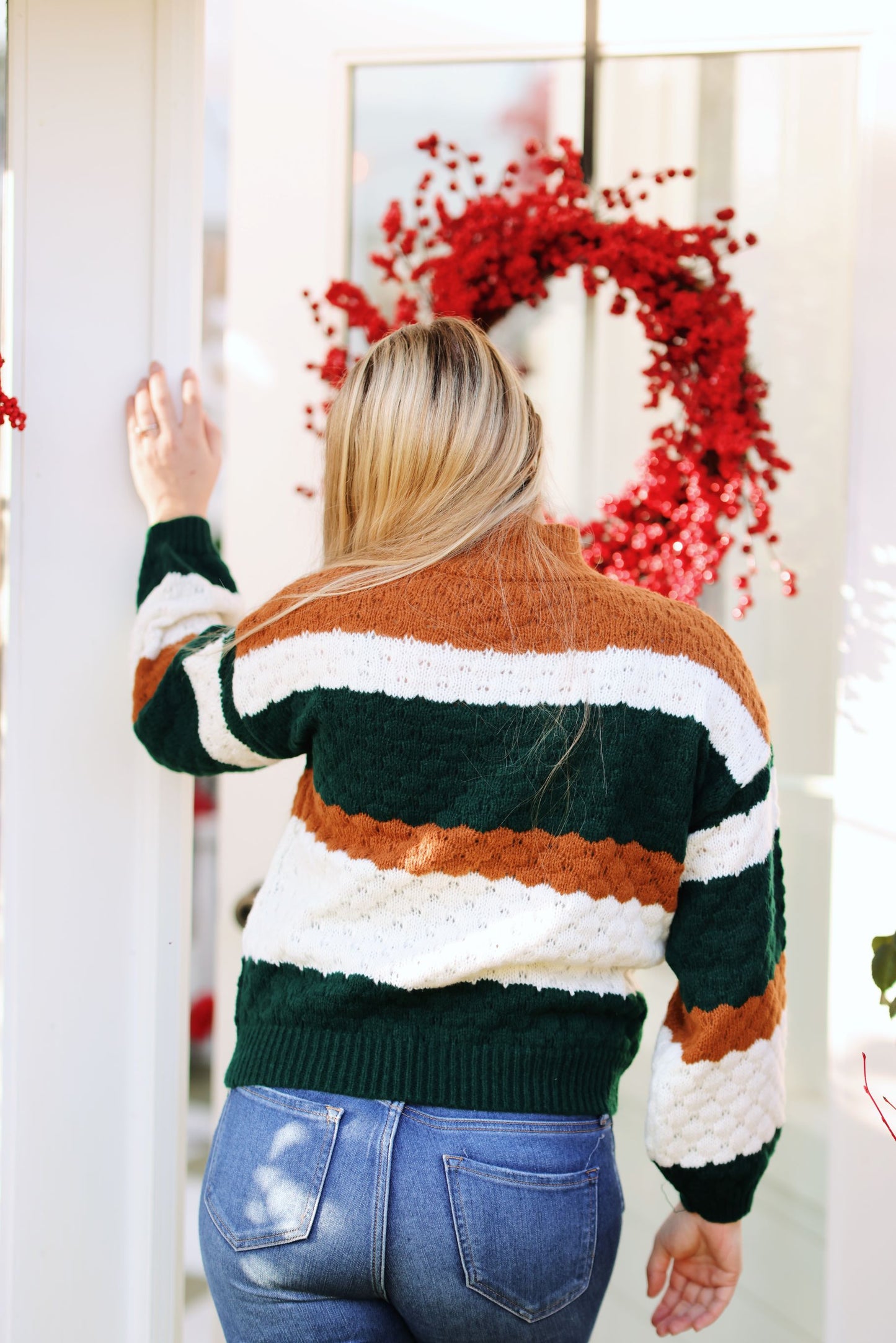 Evergreen Knit Striped Sweater-Multi