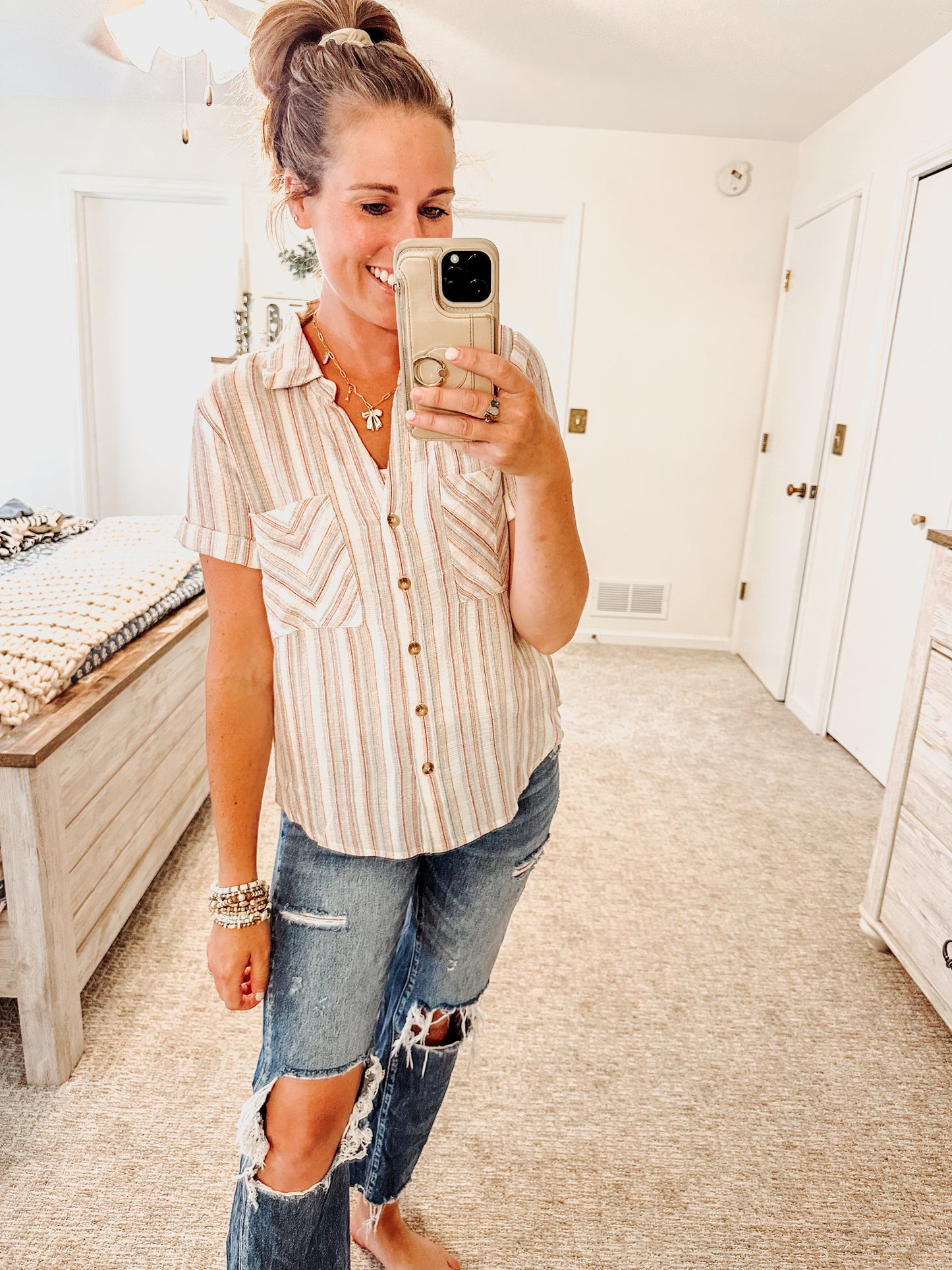 Painted Lines Button Down (S-3X)