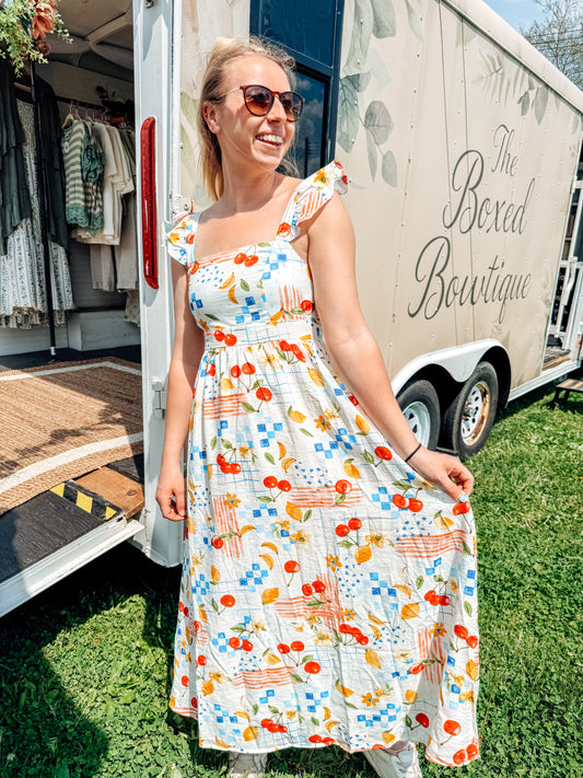 Headed to a Picnic Midi Dress (S-3X)