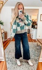 Into the Pines Grid Knit Cardigan