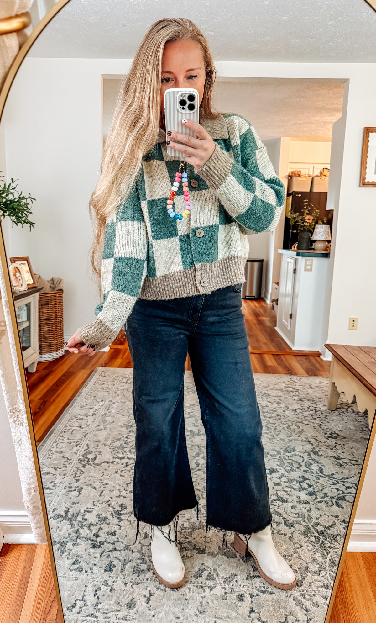 Into the Pines Grid Knit Cardigan