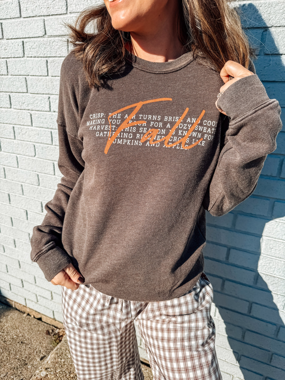 Fall Saying Mineral Washed Sweatshirt