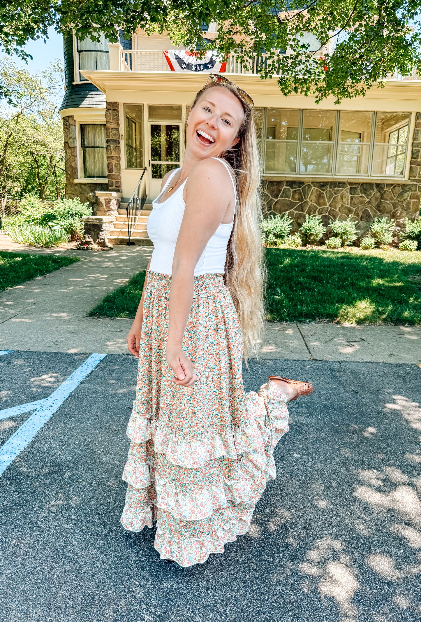 Cora Ruffle Maxi Skirt