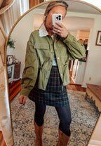 Crochet Collar Utility Jacket
