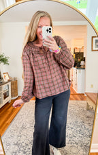 The Oakwood Tie Front Blouse