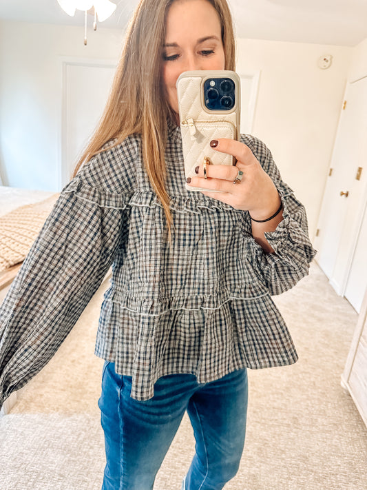 Checked & Charming Blouse
