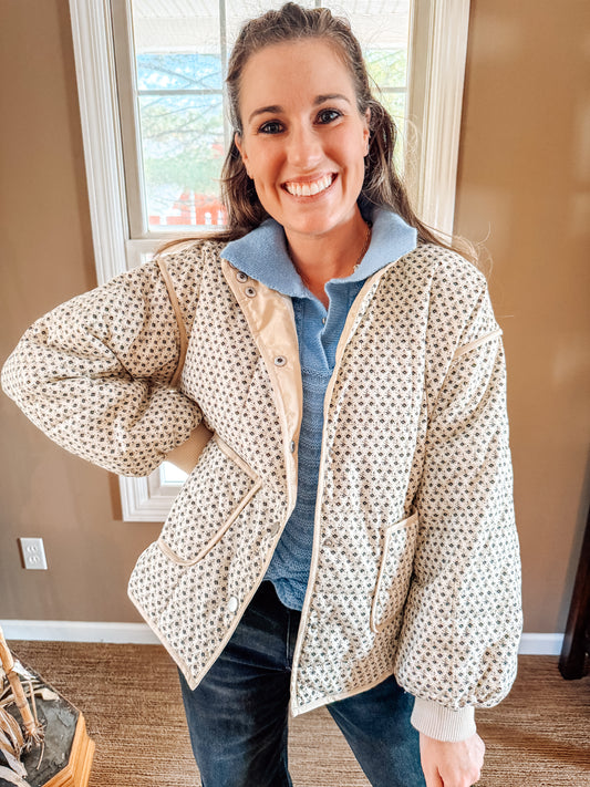 Tiny Bloom Button Down Jacket
