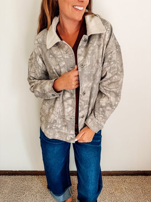 Camo Branch Collared Jacket