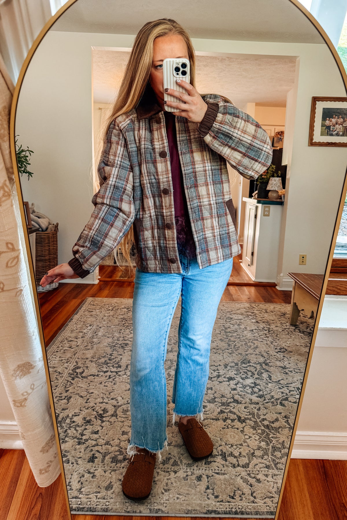 Cozy Check Quilted Puffer Jacket (S-XL)