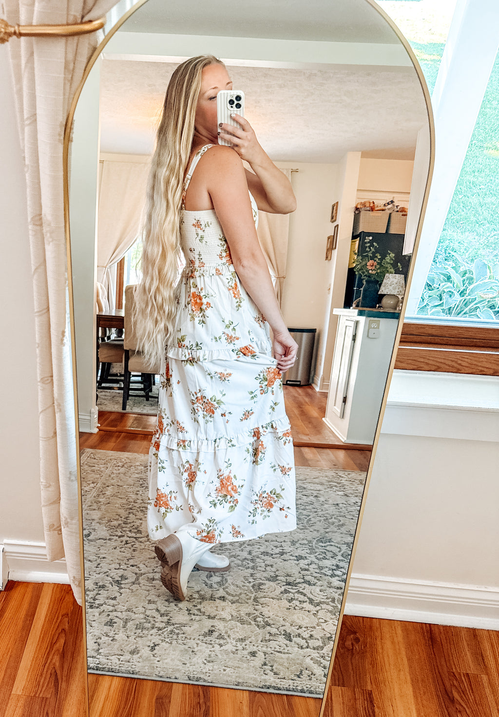 Sunday in the Garden Tiered Midi Dress