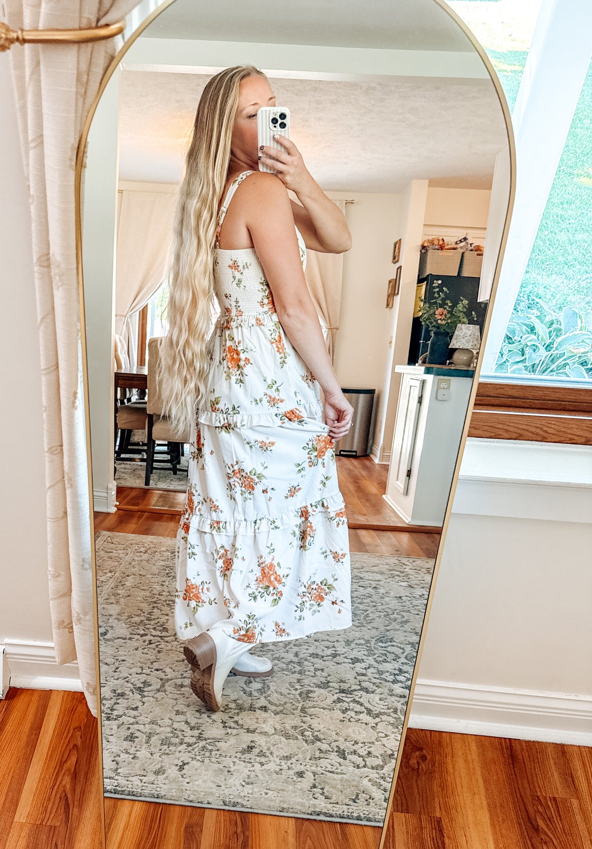 Sunday in the Garden Tiered Midi Dress