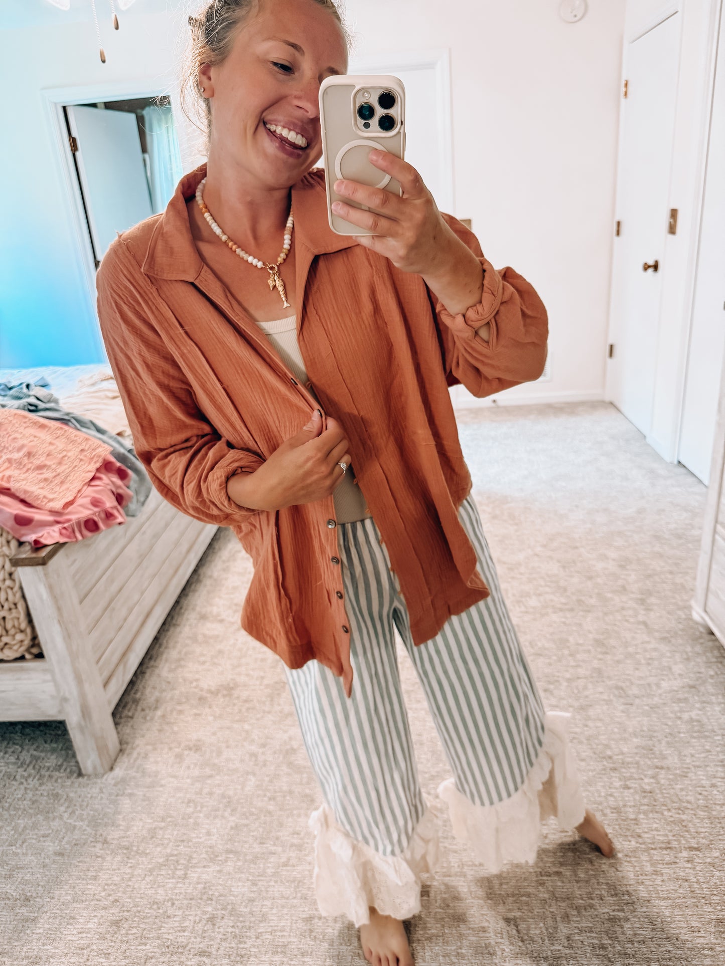 Apricot Lane Gauze Button Up