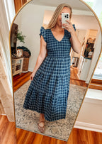 The Classic Charm Plaid Midi Dress (S-3X)