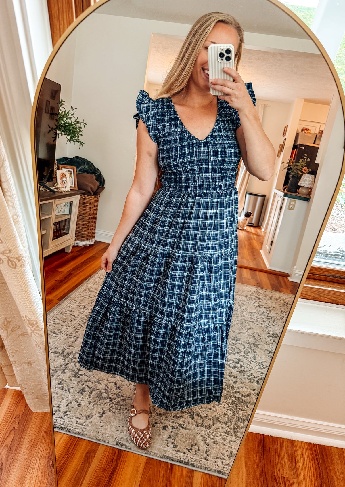 The Classic Charm Plaid Midi Dress (S-3X)