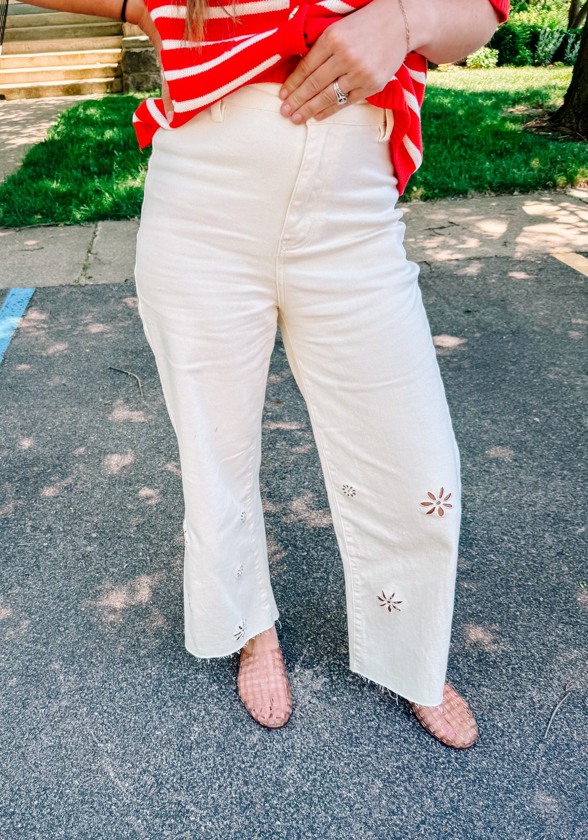 Barefoot Beauty Eyelet Denim (S-XL)