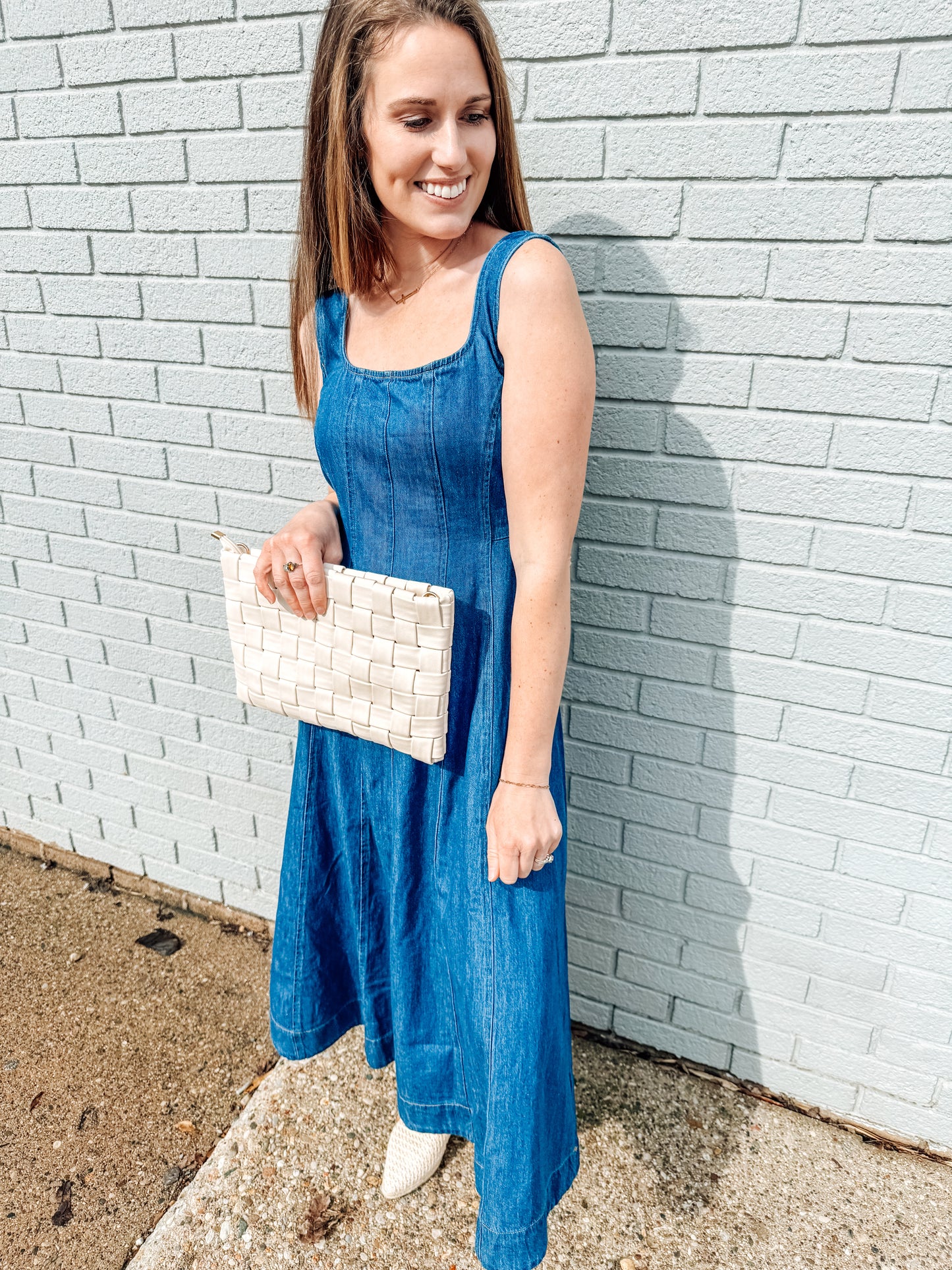 The Sloane Denim Midi Dress