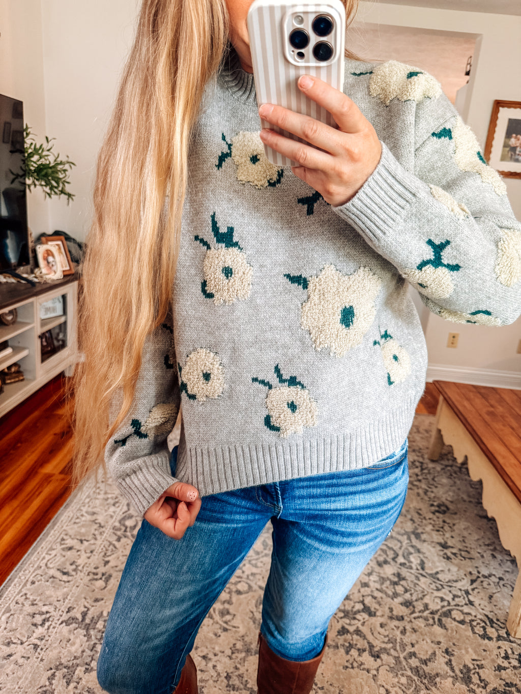 Flower Cloud Pullover Sweater