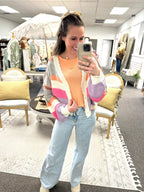Sunlit Striped Knit Cardigan