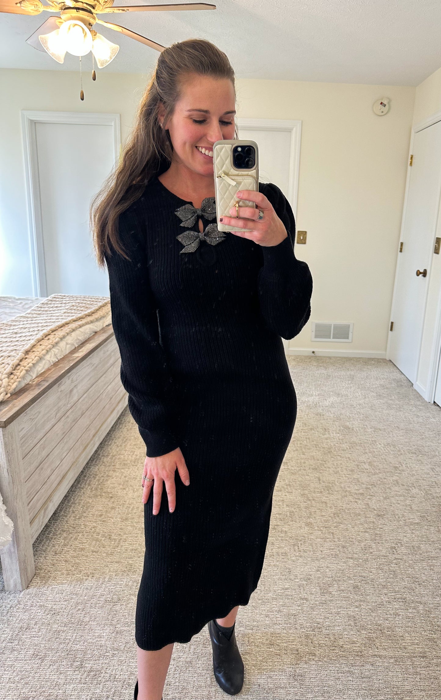 Sparkle Season Knit Midi Dress