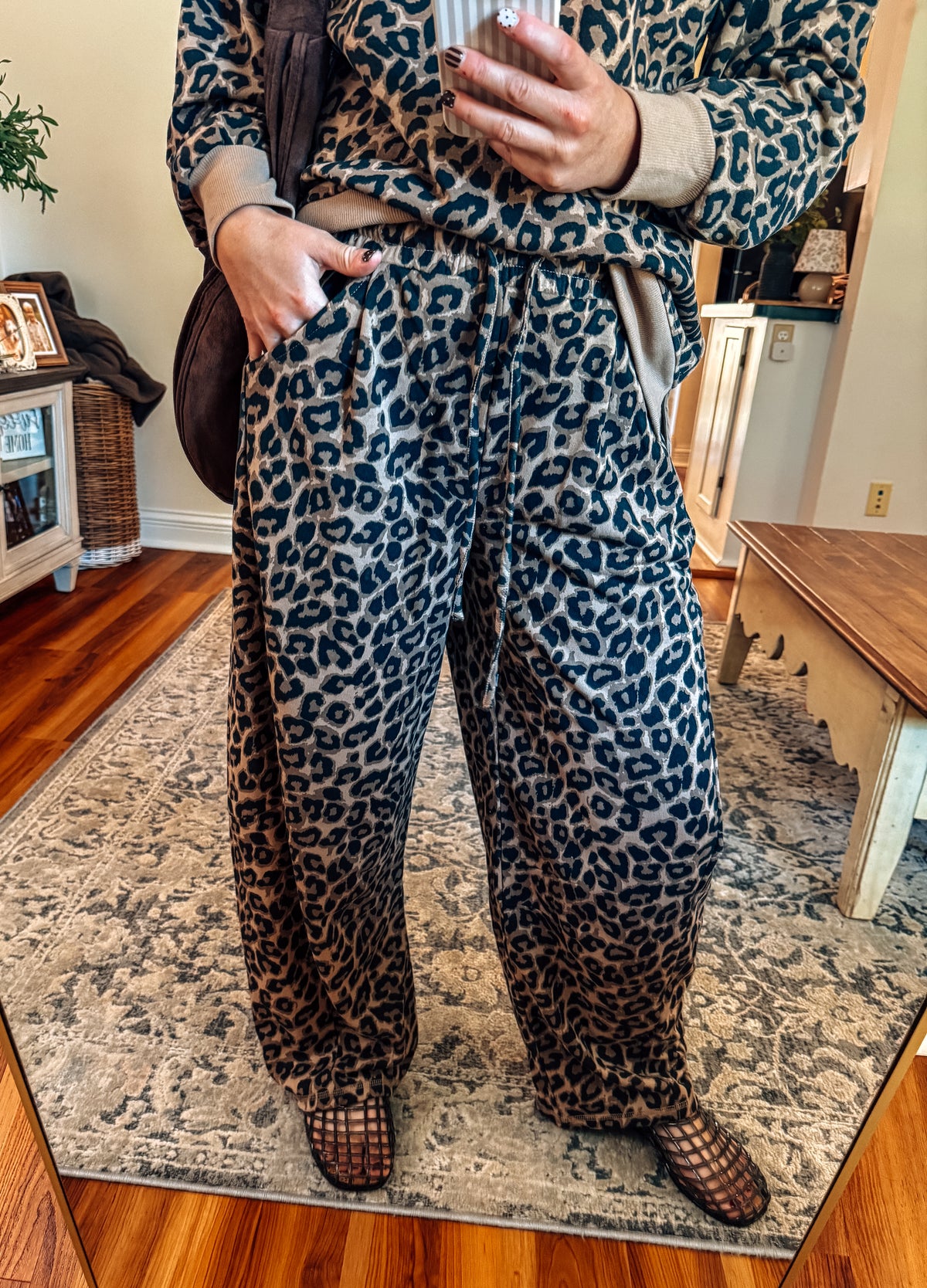 You've Been Spotted Printed Barrel Pants