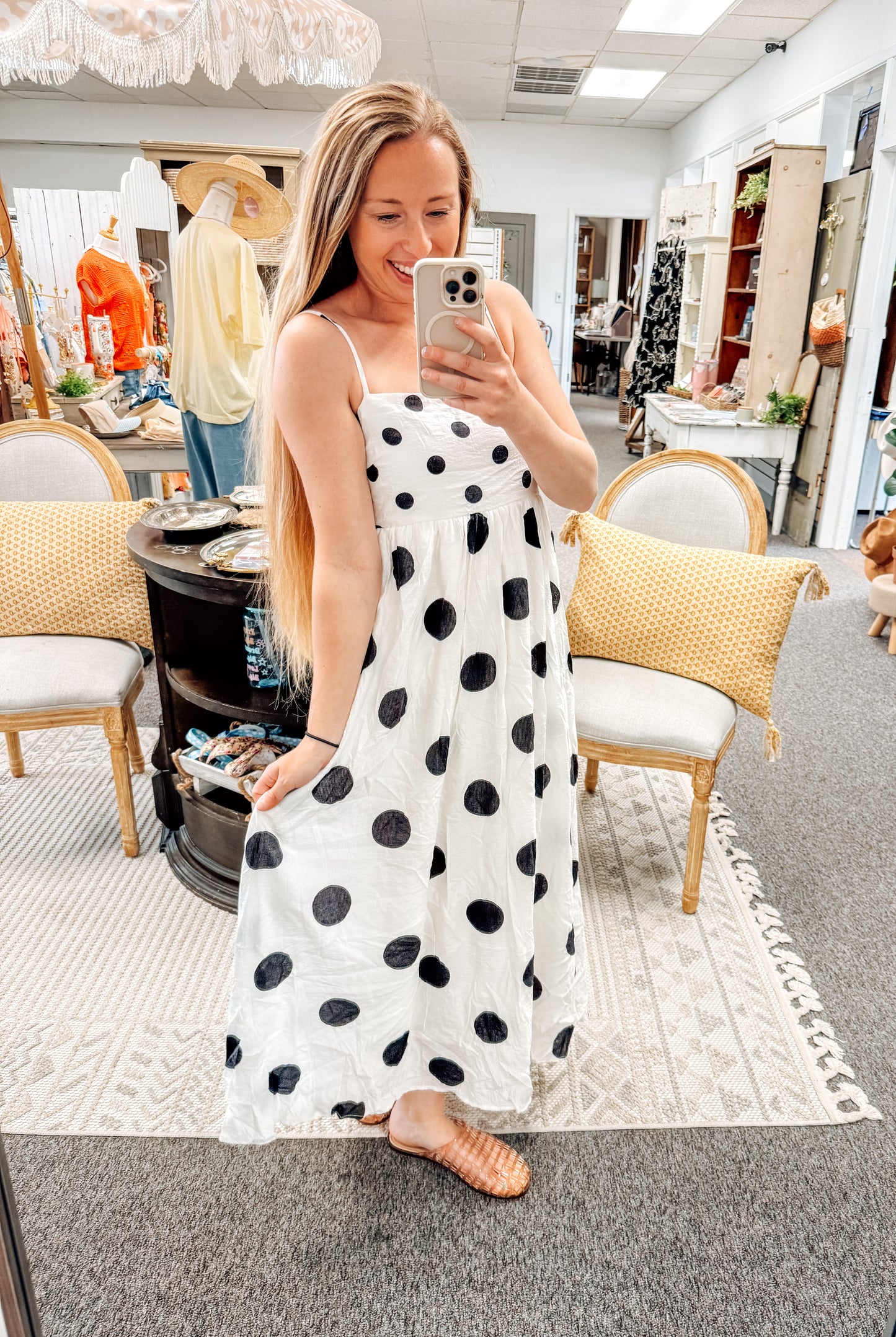 The Darling Dot Dress-BLACK