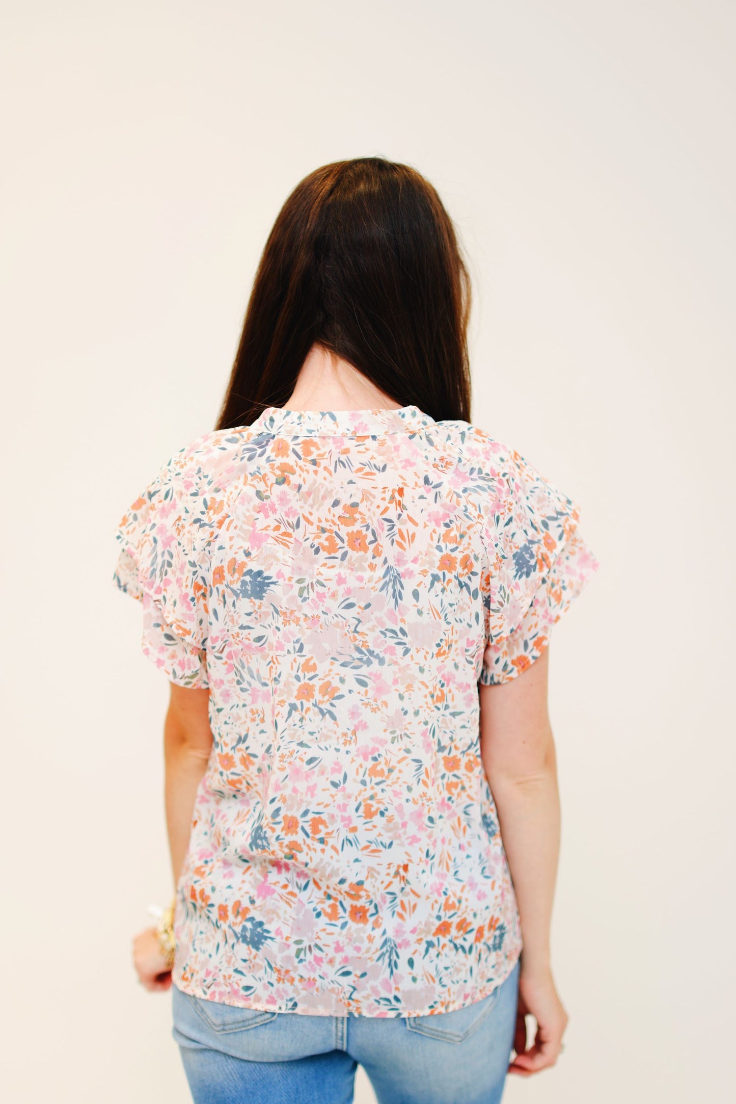Falling in Ease Floral Blouse (S-XL)