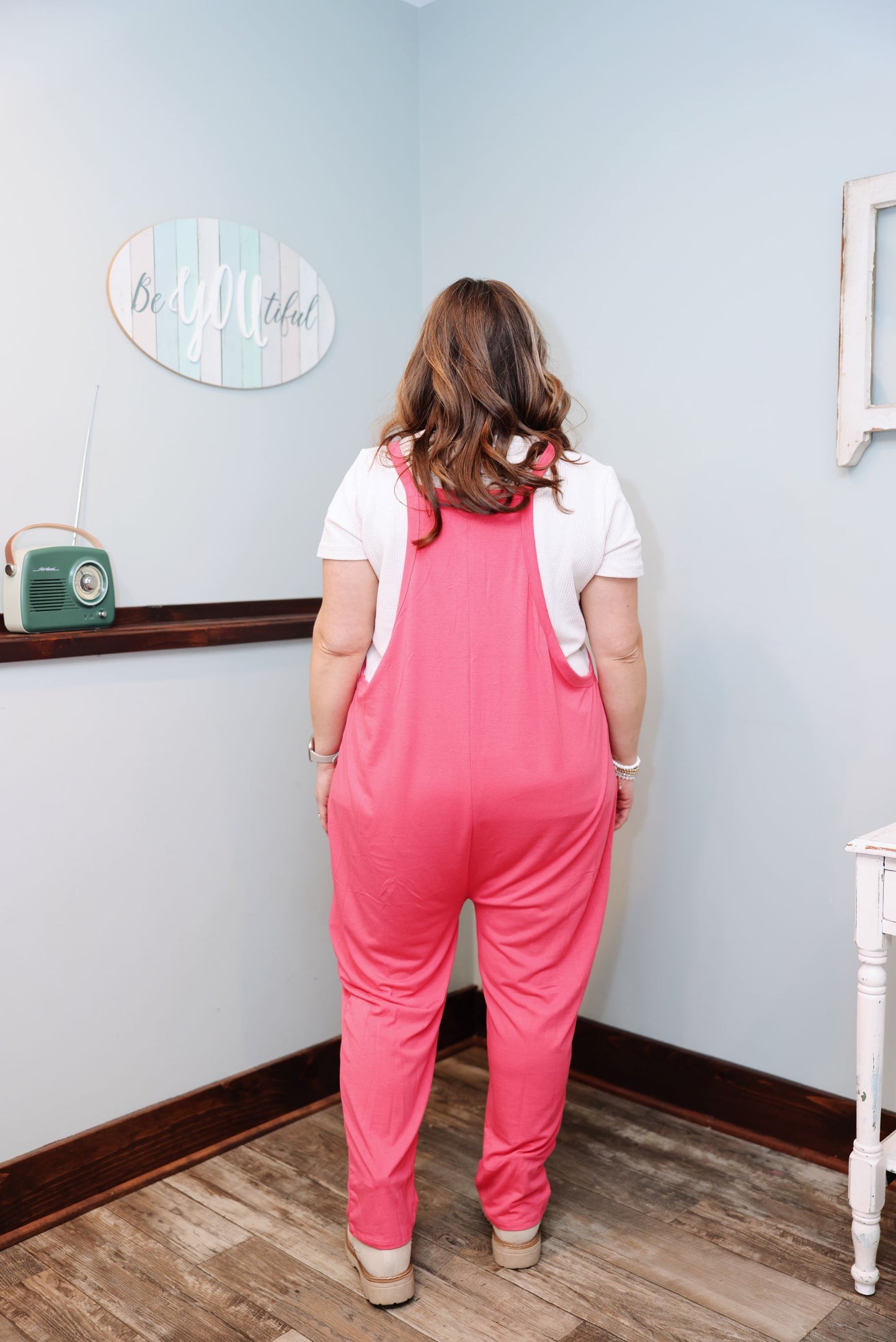 Catch me in Comfort Jumpsuit-Coral