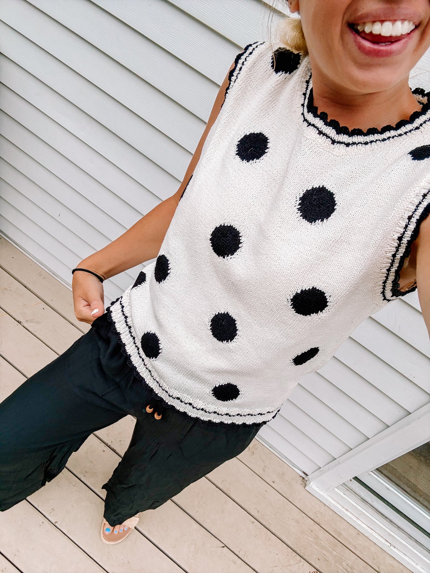 The Sweet Spotted Sleeveless Top (S-XL)