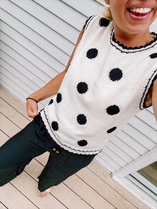 The Sweet Spotted Sleeveless Top (S-XL)