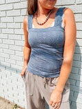 Textured Blooms Square Tank (6 colors)