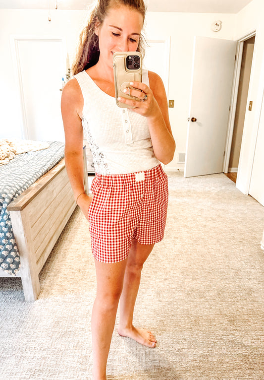 Check me Out Gingham Shorts (S-XL)