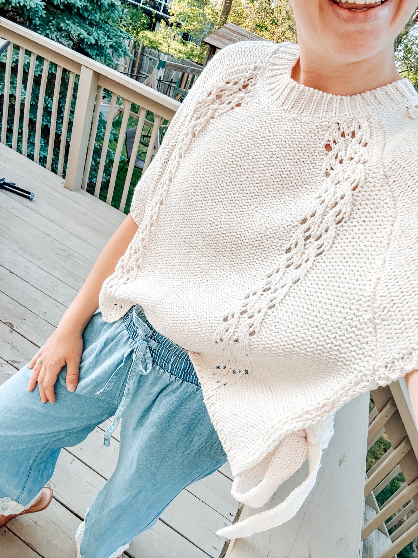 Cottage Charm Knit Sweater Top (S-XL)
