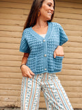 The Stone & Sky Texture Button Cardigan