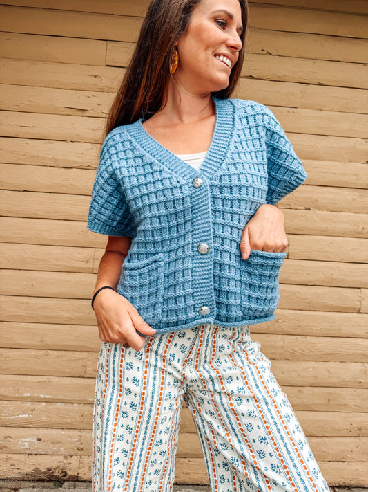 The Stone & Sky Texture Button Cardigan