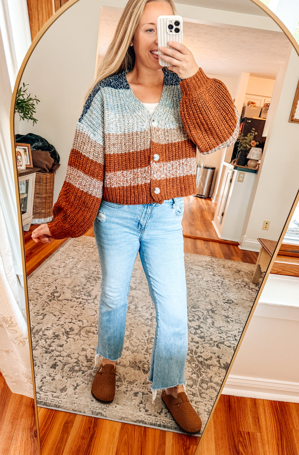 Cozy In Color Multi Stripe Cardigan