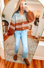 Cozy In Color Multi Stripe Cardigan