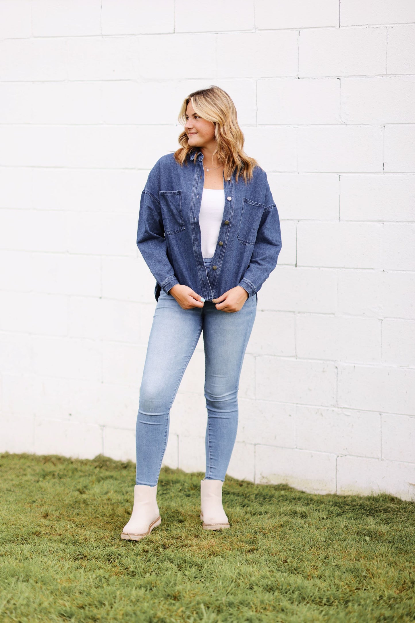 Rustic Charm Oversized Denim Jacket