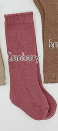 French Lace Socks-Cranberry