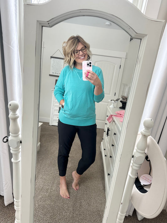 Turquoise Retreat Pullover