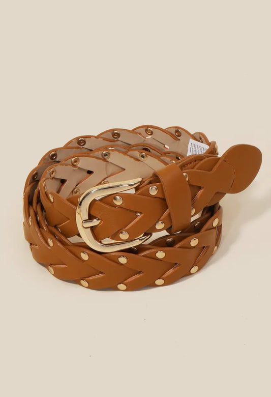 Braided Faux Leather Belt (3 colors)