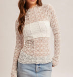 The Ivory Whisper Mesh Top