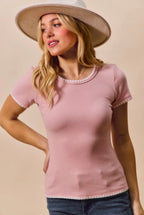 Sweet Stitch Short Sleeve Top