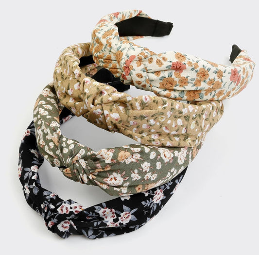 Hold Me Back Floral Headband (Several Colors)