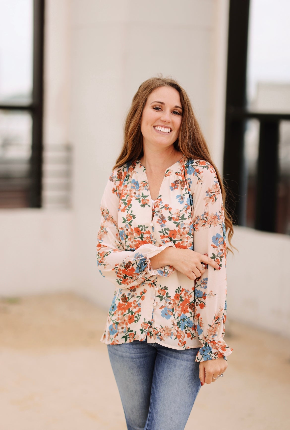Glimpse Into Fall Blouse Top (S-XL)