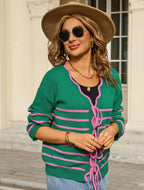 Fresh Picked Front Tie Cardigan-Green