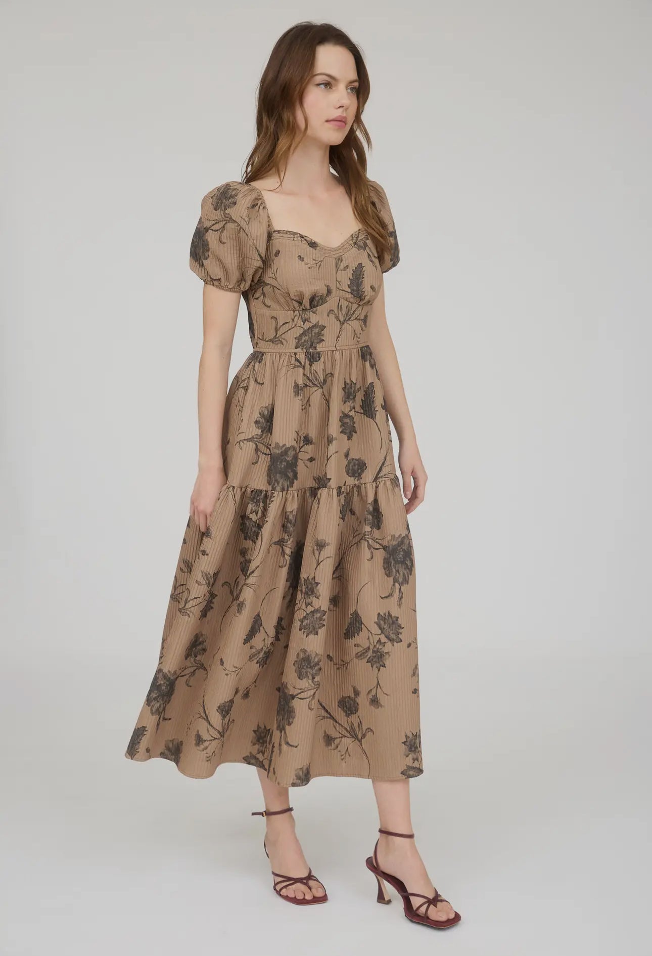 Evening Harvest Floral Midi Dress