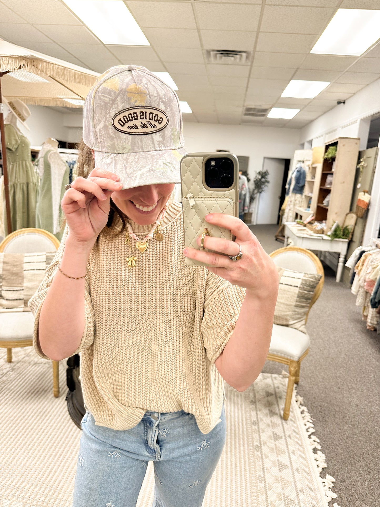 God Is Good Camo Trucker Hat
