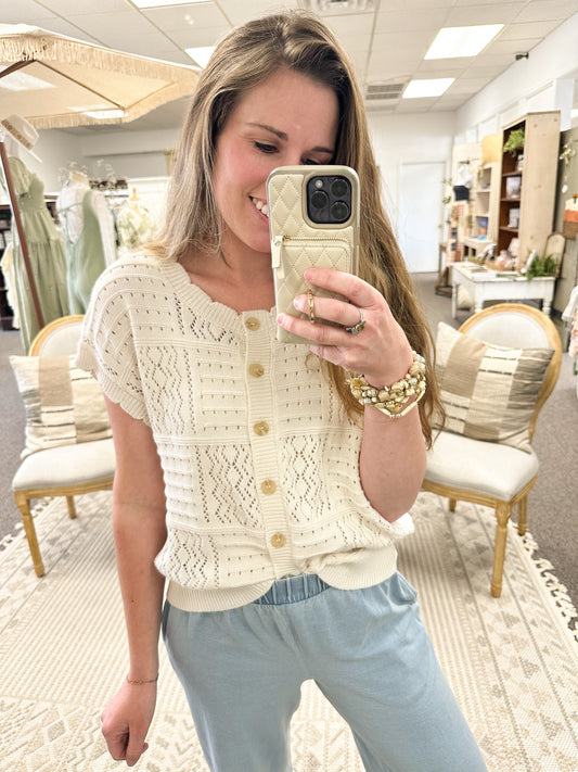 Sweet Stitch Scallop Cardigan