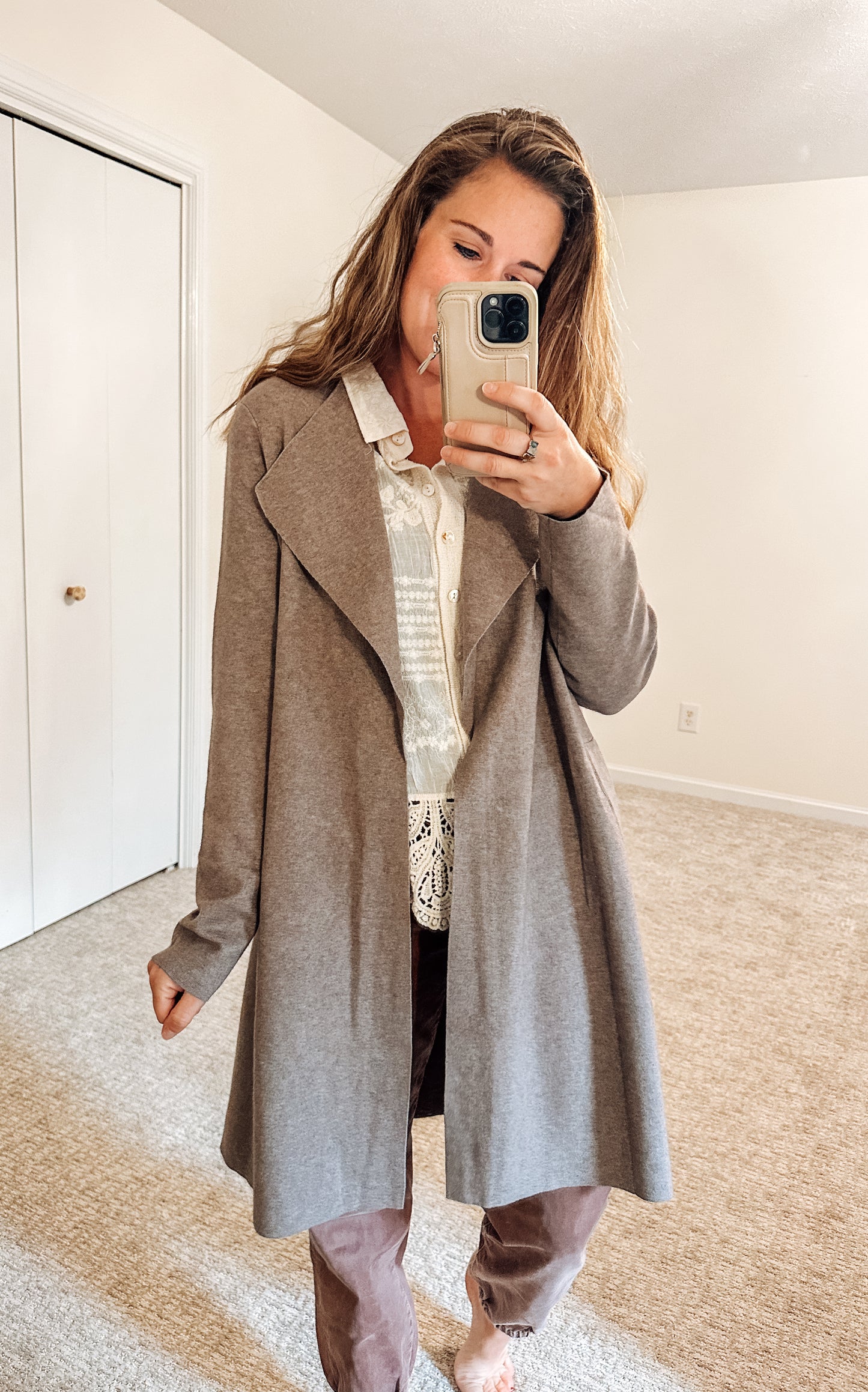 Earthtone Layers Longline Cardigan