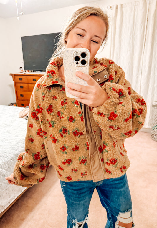 Blossom & Chill Sherpa Zip Up